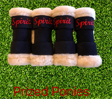 Set of 4 x suede & sheepskin boots