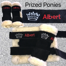 Set of 4 x suede & sheepskin boots