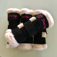 Set of 4 x suede & sheepskin boots
